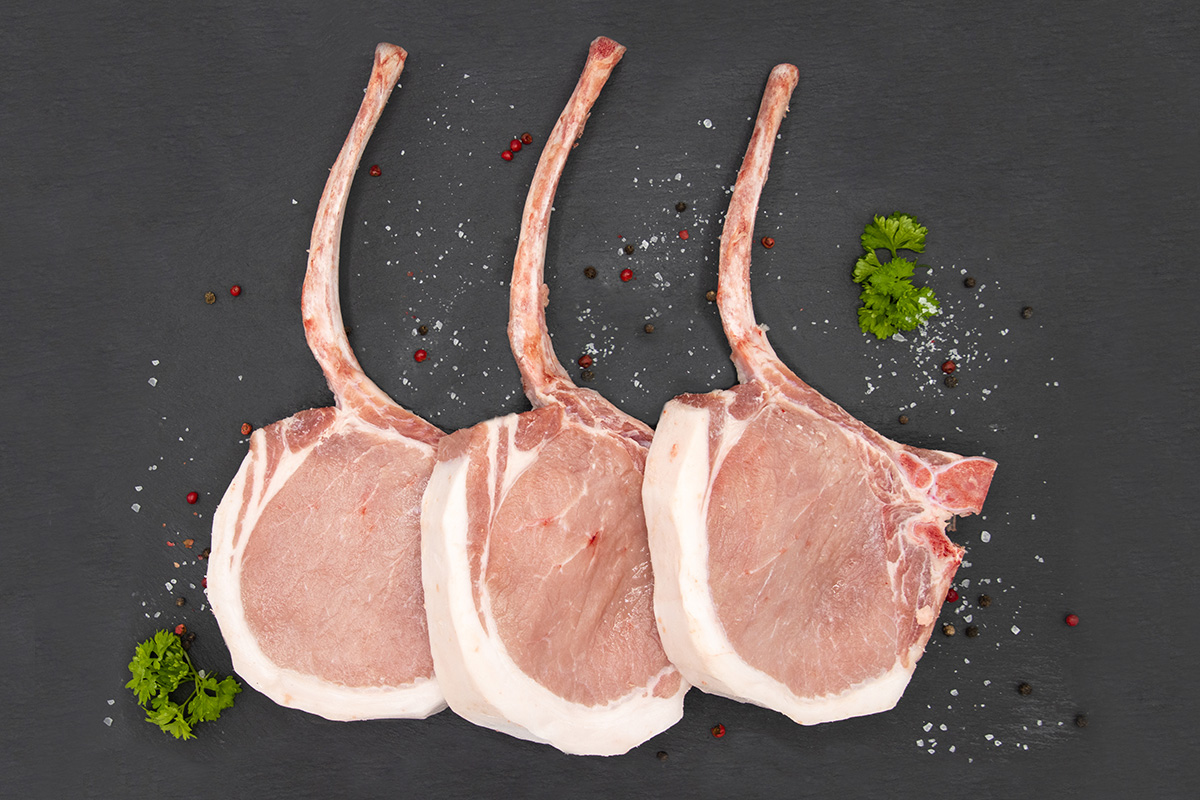 Tomahawk vom Schwein Dry-Aged, Bone-In, Steak-Cut