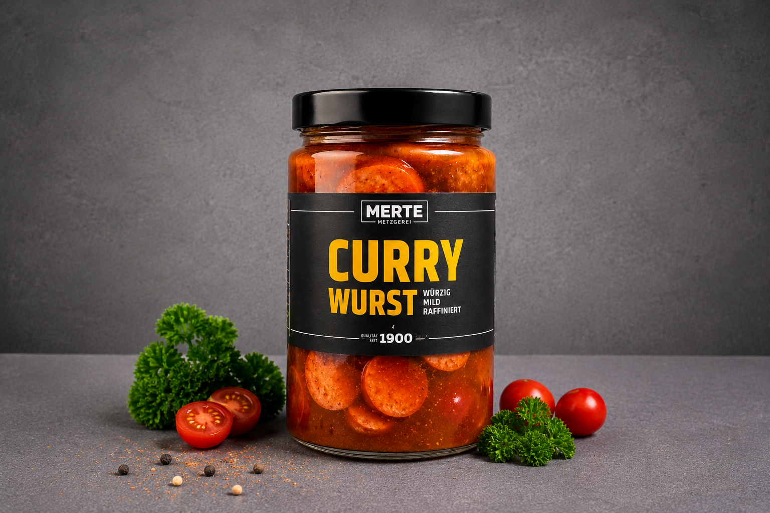Currywurst im Glas 